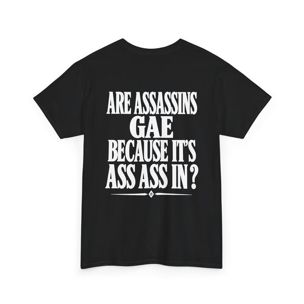 Are Assassins Gae? – Funny Assassin Wordplay T-shirt